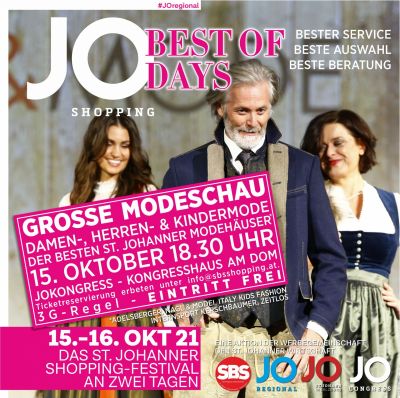 Bester Service, beste Beratung, beste Auswahl: Das sind die Best Of-Tage 15. + 16. Oktober in St. Johann! Quer durch die...